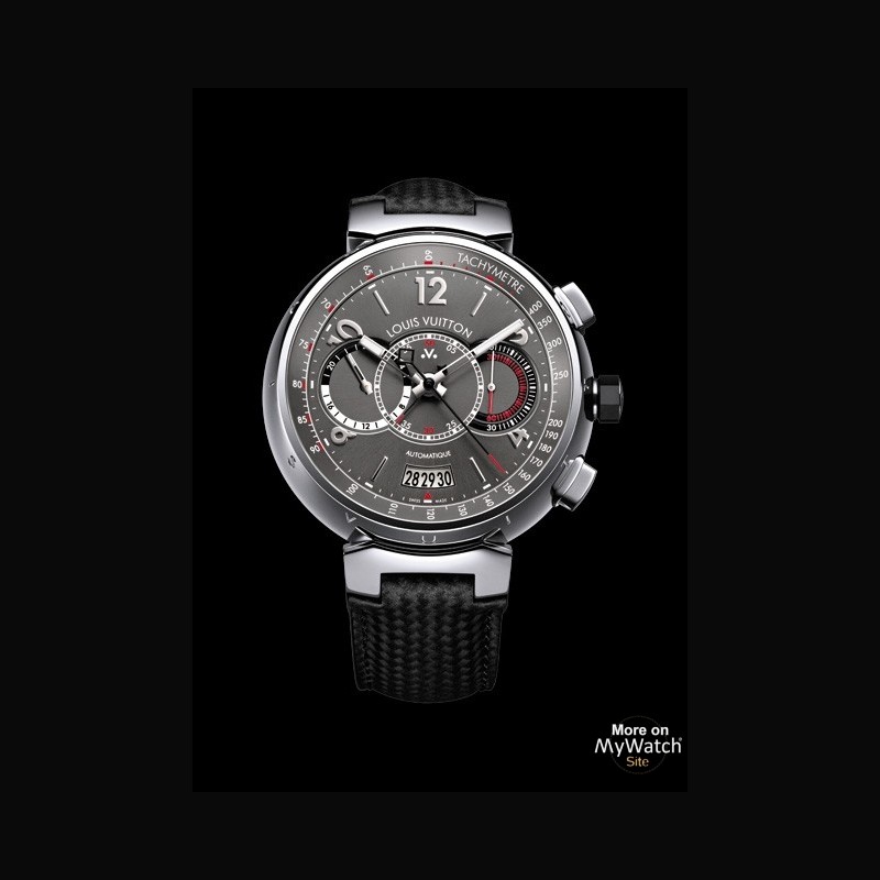 Tambour chronographe watch Louis Vuitton Black in Steel - 37852901
