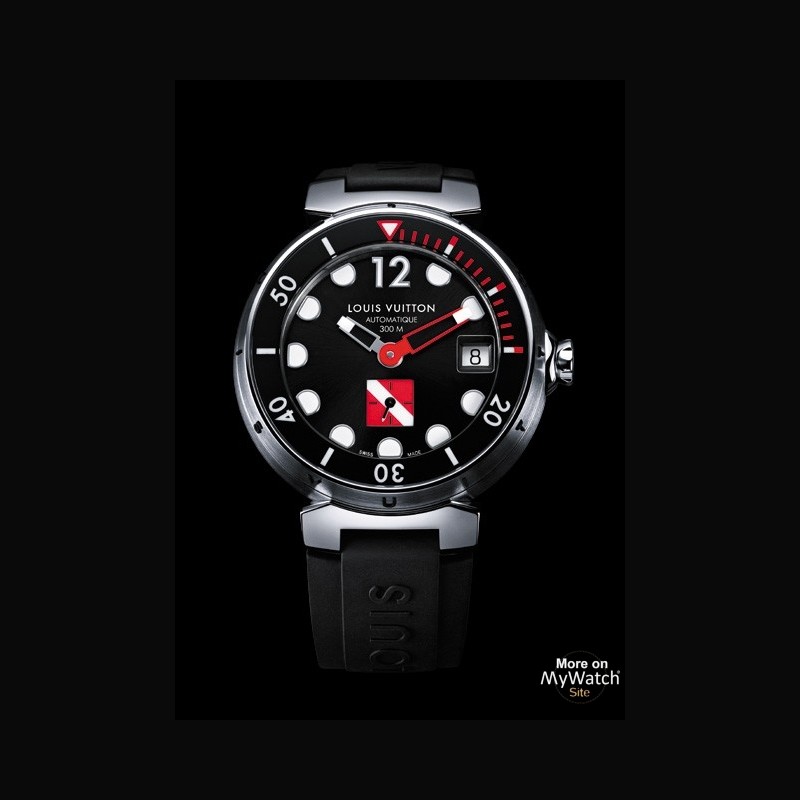 Louis Vuitton Tambour Diving Q103A Automatic Black Dial 44mm Stainless Men  Watch