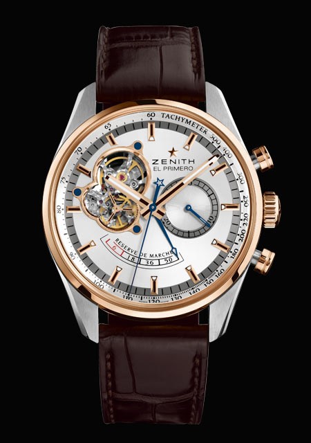 Watch Zenith El Primero Chronomaster Open Power Reserve El Primero 51.2080.4021 01.C494 Steel Pink Gold Bezel Alligato