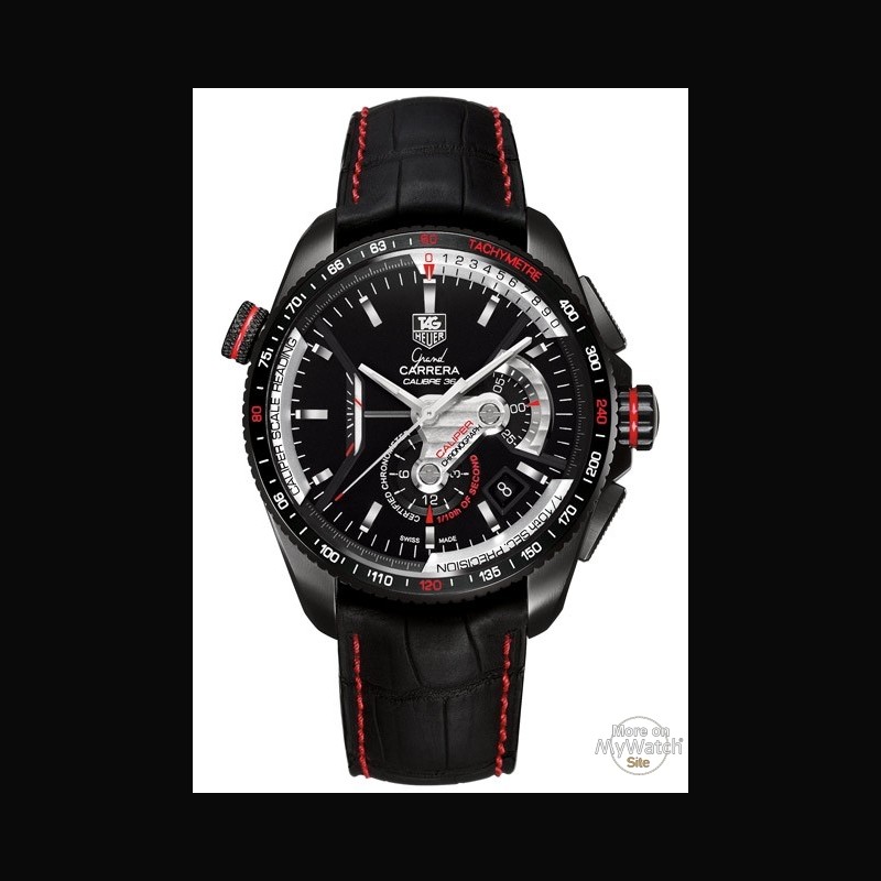 Tag Heuer Grand Carrera 36 RS Caliper PVD Titanium Watch CAV5185.FC6237