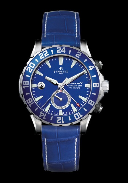 Watch Perrelet Seacraft GMT | Diver A1055/3 Steel - Blue Dial 