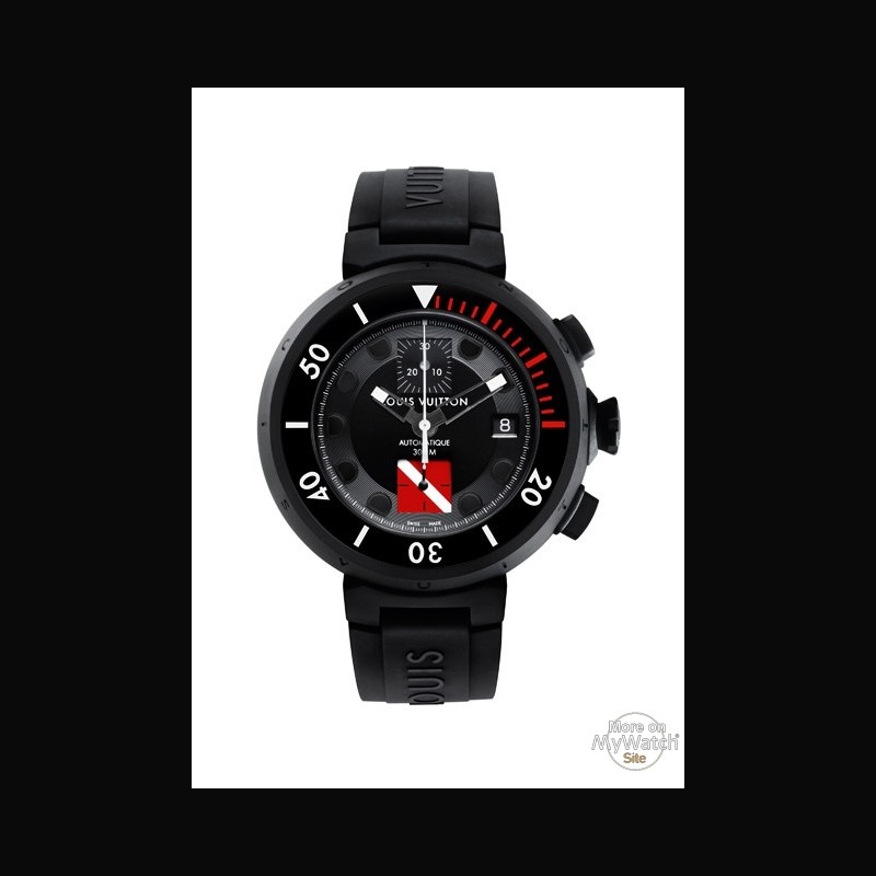 Louis Vuitton Tambour Diving II Chronograph, Automatic, 18K Black