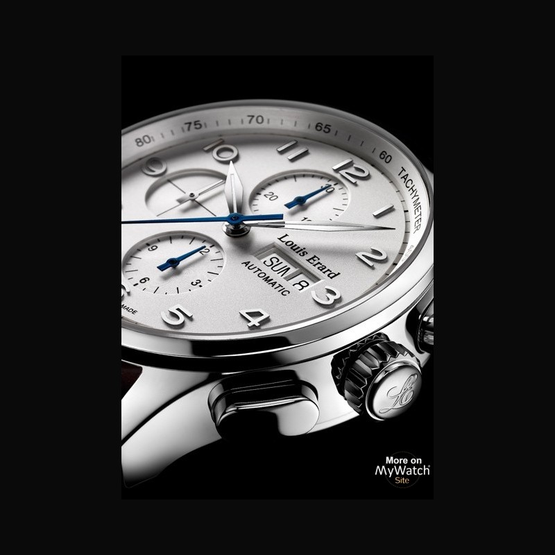 Dropship Louis Erard Men's '1931' Chronograph Grey Dial Grey Leather Strap  Automatic Watch 78225PR13.BRC36 + – Kleerance