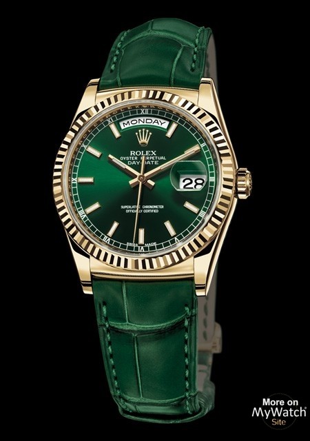 green dial rolex day date