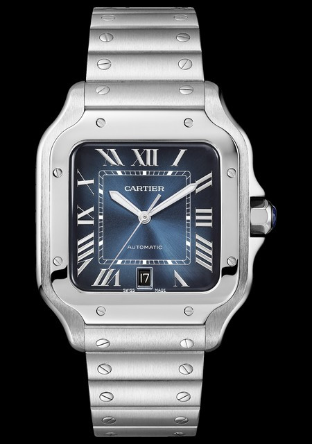 Cartier santos de on sale cartier xl blue dial