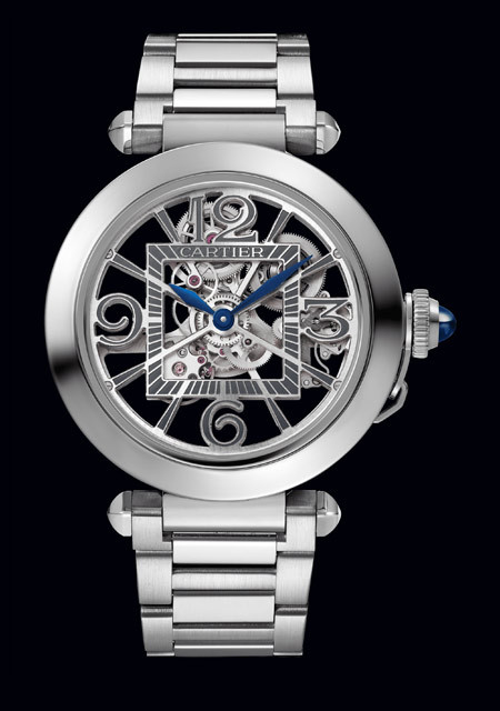 Watch Pasha de Cartier Skeleton Accueil WHPA0007 Steel Steel