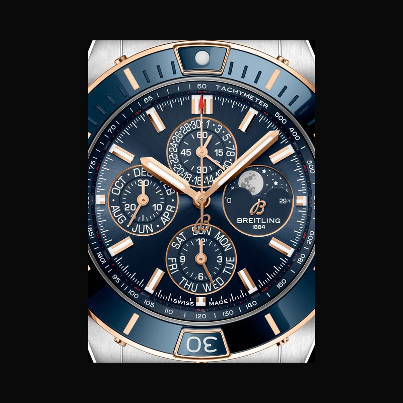 Watch Super Chronomat B01 44 | Breitling U19320161C1S1 Stainless Steel - Blue Dial - Strap Rubber