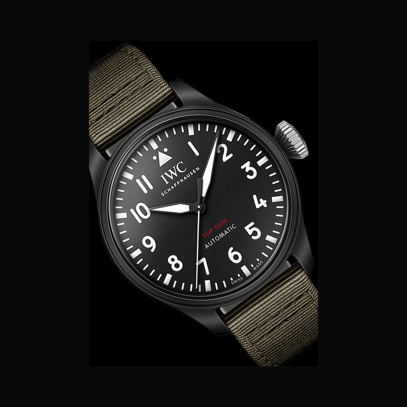 Watch Iwc Big Pilots Watch 43 Top Gun Pilots Watches Iw329801 Ceramic Black Dial Strap