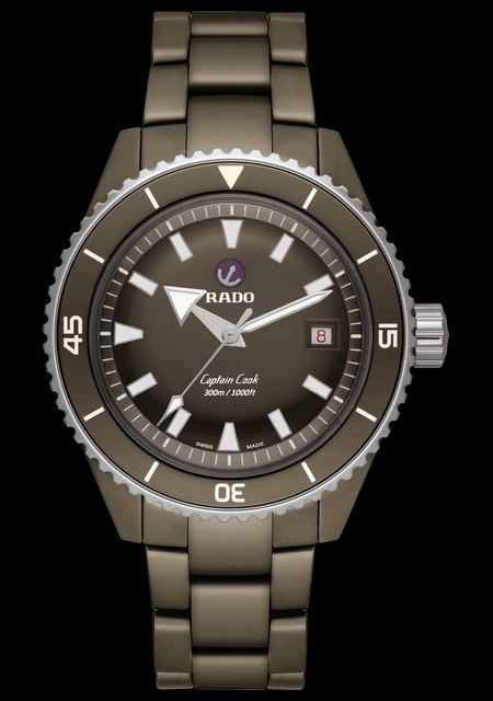 Watch Captain Cook High-Tech Ceramic Diver  Rado R32130312 Ceramic - Olive  Green Dial - Bracelet Ceramic