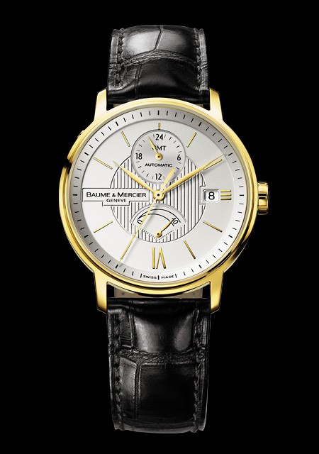 Watch Baume Mercier Classima Executives Or Classima M0A08790 Yellow Gold Silvered dial Dual Time Power reserve