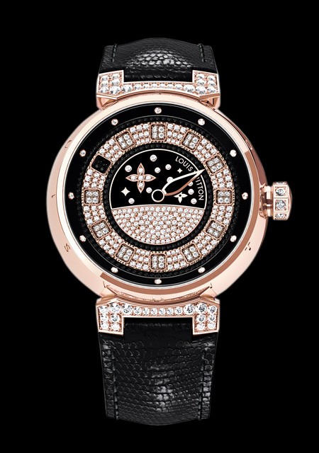 Louis Vuitton, Tambour Spin Time Galaxy, 18k Rose Gold and Pave, Lot  #54043