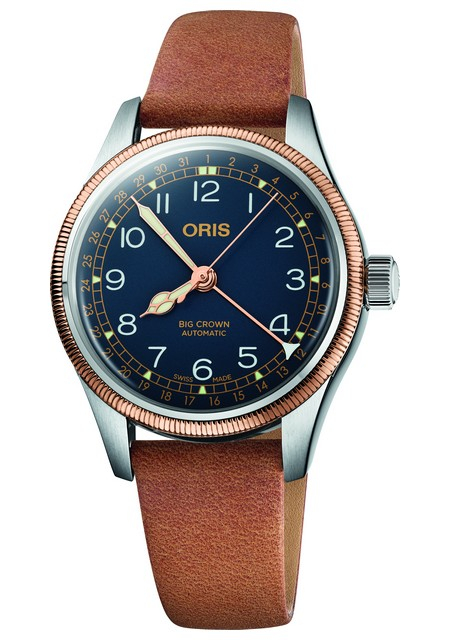 Oris big crown pointer date blue dial sale