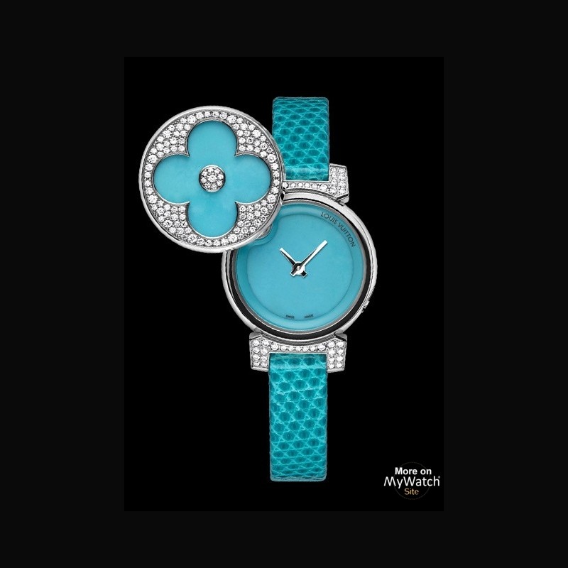 Tambour Bijou Secret Turquoise watch, Louis Vuitton