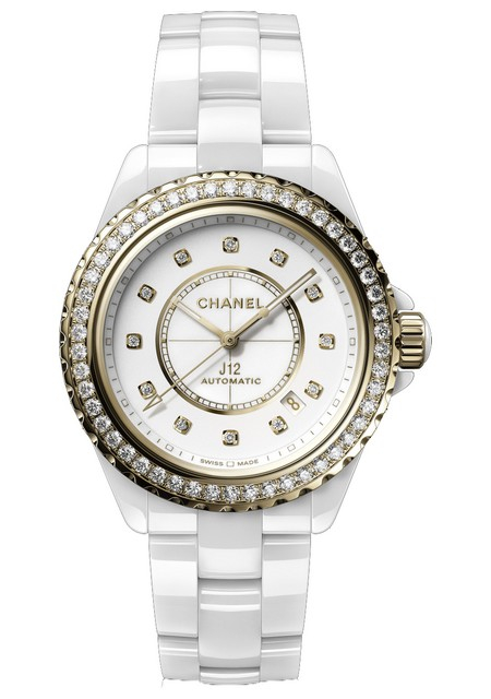 Watch Chanel J12 Caliber 12.1 Watch | J12 H9836 White Ceramic - Diamonds -  White Dial - Bracelet White Ceramic