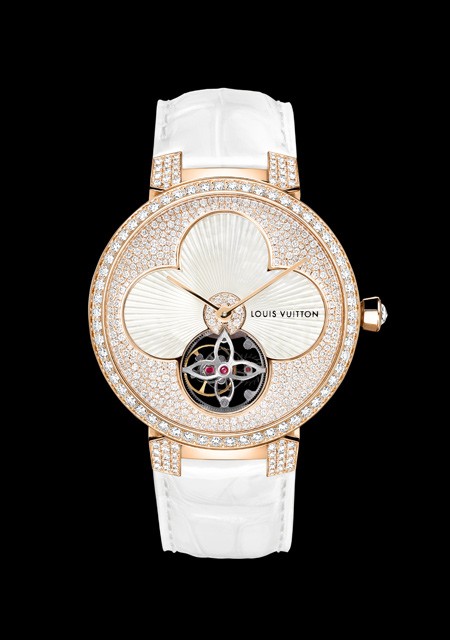 Tambour chronographe pink gold watch Louis Vuitton Brown in Pink gold -  21586045