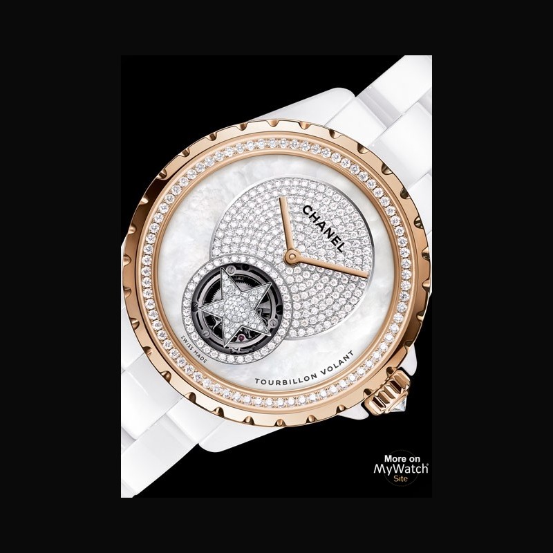 Watch Chanel J12 Tourbillon Volant Or Beige | J12 H4563 White Ceramic ...